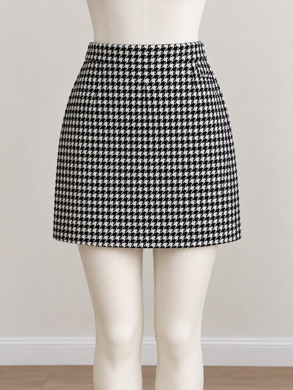 Papaya Black & White Houndstooth Mini Skirt